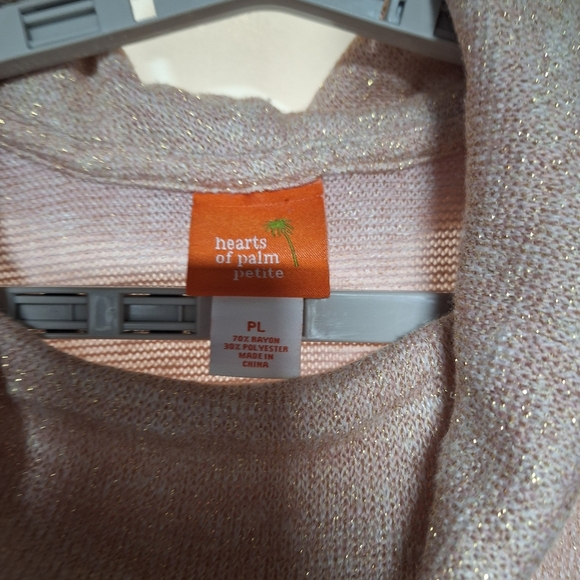 Hearts of Palm Sparkley Cowl Neck Sweater - Picture 3 of 8